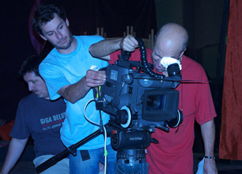 Amedeo sul set